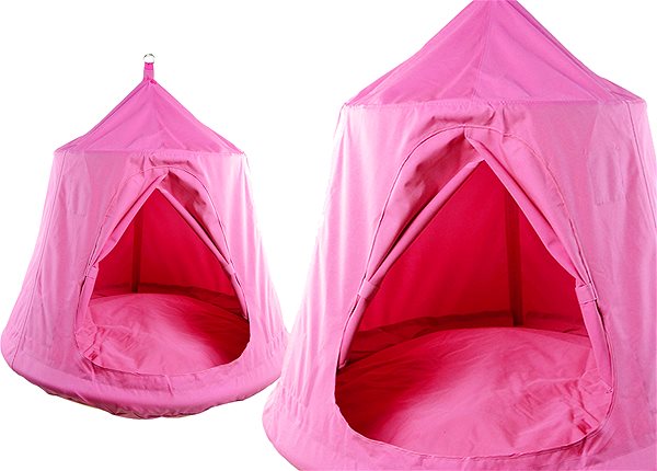 Hinta Fészekhinta sátorral rózsaszín ...