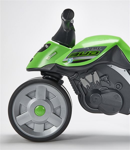 Balance Bike Falk Scooter Baby Moto Team Bud Racing Green Features/technology