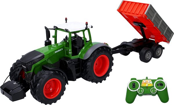 RC traktor na ovládanie Traktor s vlečkou RC na diaľkové ovládanie 71 cm Obsah balenia