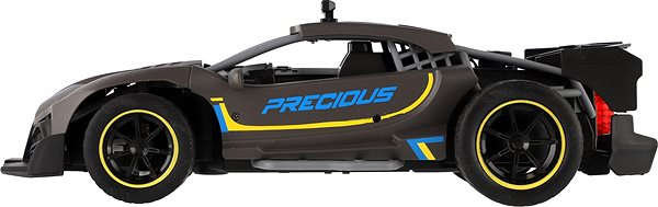 Távirányítós autó Teddies Gőzt kibocsátó RC sportautó antracit 2,4 GHz Oldalnézet