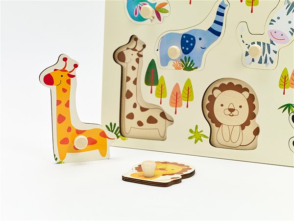 Puzzle Teddies Puzzle deskové obrysové zoo ...