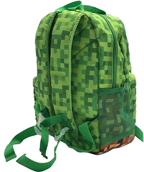 Detský ruksak Pixie Crew, detský batoh Adventure zelená kocka Bočný pohľad