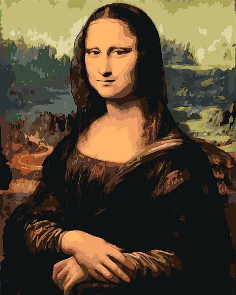 Maľovanie podľa čísel Maľovanie podľa čísel – Mona Lisa (Leonardo da Vinci), 40 × 50 cm, bez rámu a bez napnutia plátna ...