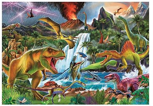 Puzzle Boj dinosaurov 100 XL puzzle ...