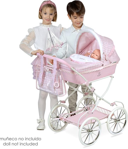 Kočík pre bábiky DeCuevas 81046 Skladací kočík pre bábiky s taškou a doplnkami NIZA 2022 – 81 cm ...