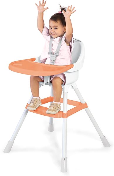 Stolička na kŕmenie Dolu Detská jedálenská stolička, oranžová ...