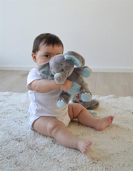 Plyšová hračka My Teddy Môj prvý slon – plyšiak modrý ...