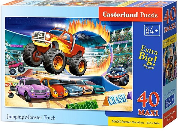 Puzzle Castorland Skákajúci Monster Truck MAXI 40 dielikov ...