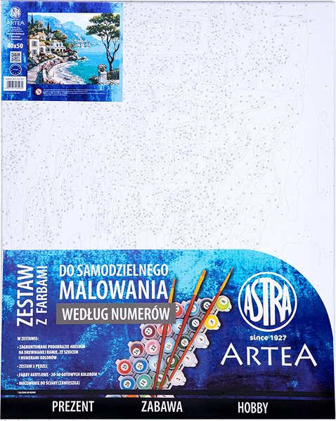 Maľovanie podľa čísel ASTRA Talianske prázdniny, plátno na rám 50 × 40 cm ...