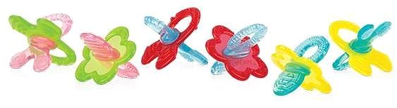 Teether NUBY Silicone massage teether - shapes - 0 m+ .