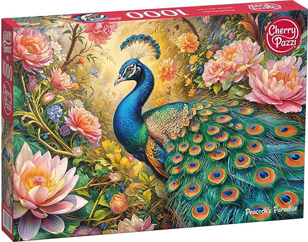 Puzzle CHERRY PAZZI Páv v raji 1000 dielikov ...