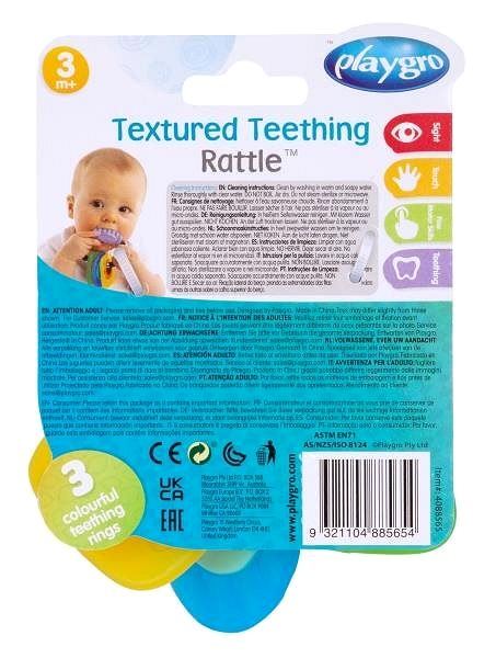 Playgro Bite Rattle with shapes .