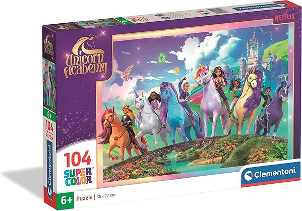 CLEMENTONI Unicorn Academy II puzzle 104 pieces.
