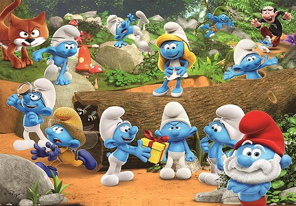 CLEMENTONI The Smurfs 104 pieces puzzle.