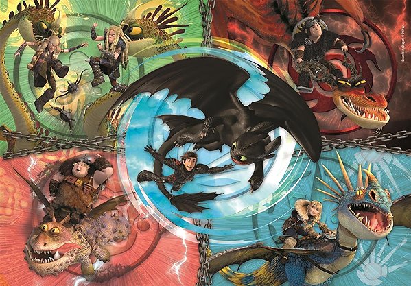 CLEMENTONI How to Train Your Dragon puzzle 104 pieces.