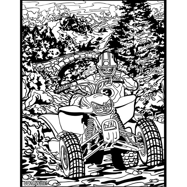 colouring page colourvelvet Velvet picture Quad .