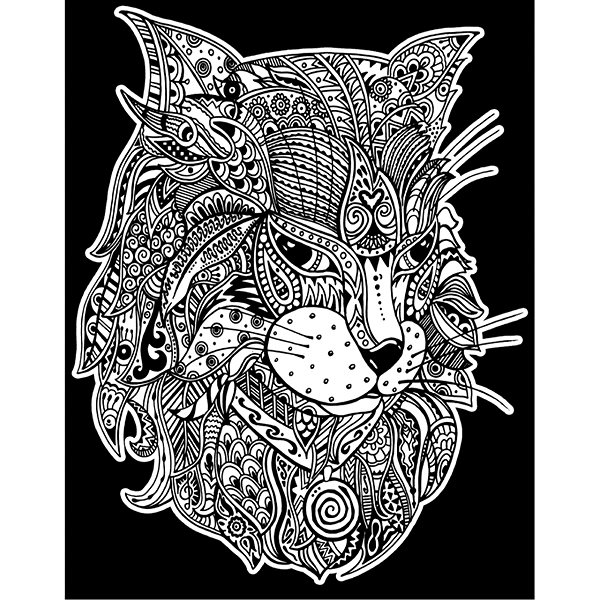 colouring page colourvelvet Velvet picture of a Lynx .