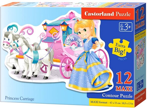 Puzzle CASTORLAND Puzzle Kočiar pre princeznú MAXI 12 dielikov ...