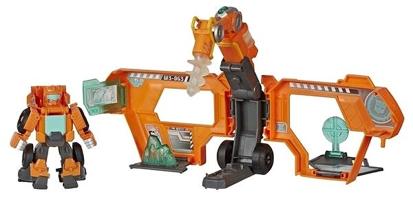 Figure Transformers Rescue Bot Car with Trailer Lateral view