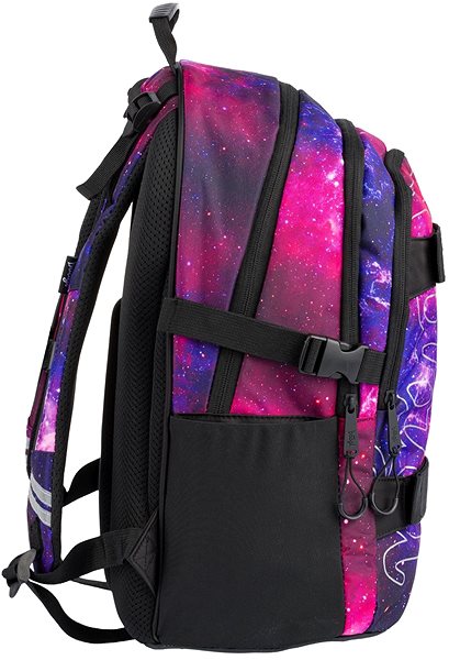 BAAGL School Backpack Skate Galaxy Side View