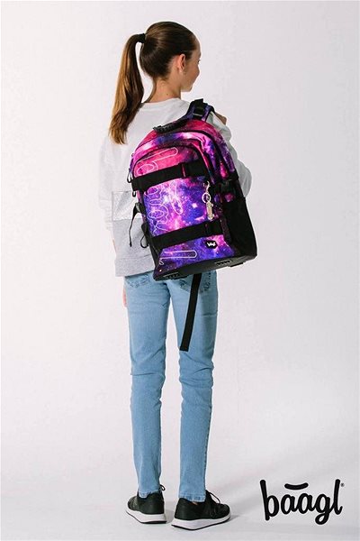 BAAGL School Backpack Skate Galaxy Lifestyle