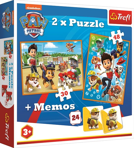 Puzzle TREFL Sada 3v1 Tlapková patrola (2x puzzle + pexeso) ...