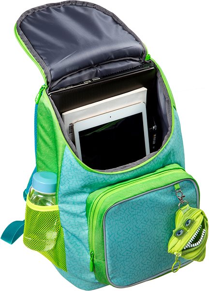 Children's Backpack Zipit Wildlings Premium Backpack Green with Mini Pocket for Free Features/technology