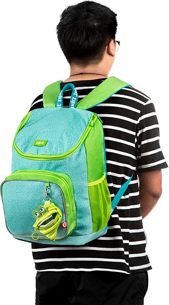 Detský ruksak Zipit Wildlings Premium batoh zelený s mini kapsičkou zadarmo Lifestyle