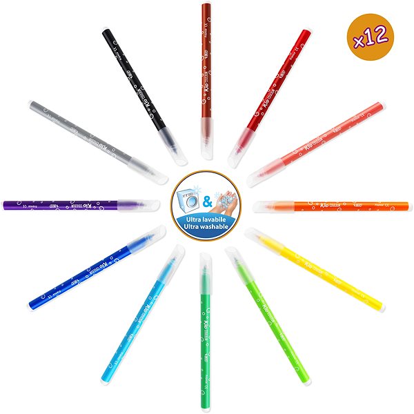 Fixky BIC Kids tenké 12 farieb Vlastnosti/technológia