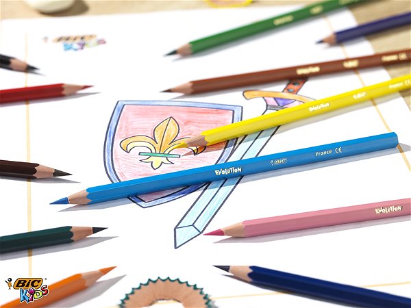 Coloured Pencils BIC Evolution mix 60 Colours Lifestyle