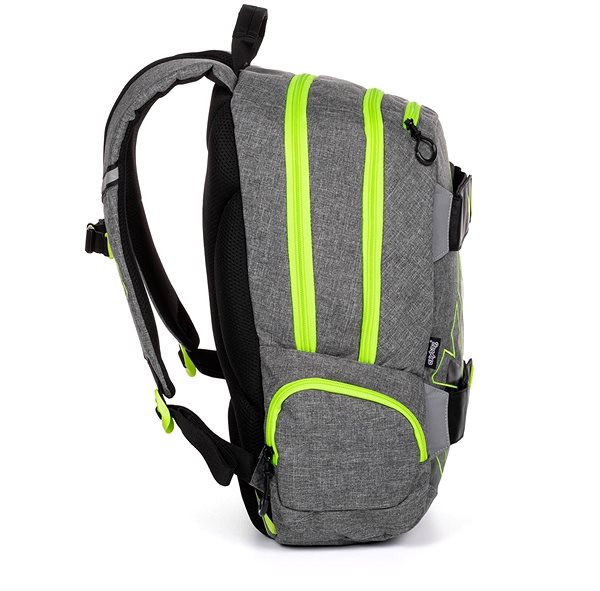 School Backpack Backpack OXY Sport GRAY LINE green Lateral view