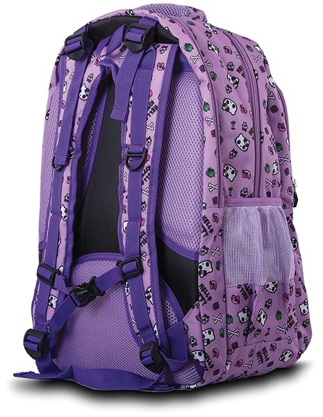 School Backpack Pixie Crew student backpack hello kitty purple Back page