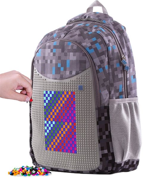 Grey minecraft outlet backpack