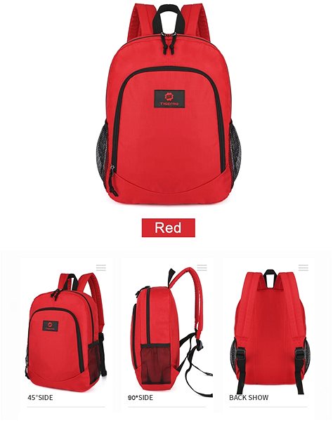 School Backpack Tigernu Unisex Student Backpack 3200 Red Lifestyle
