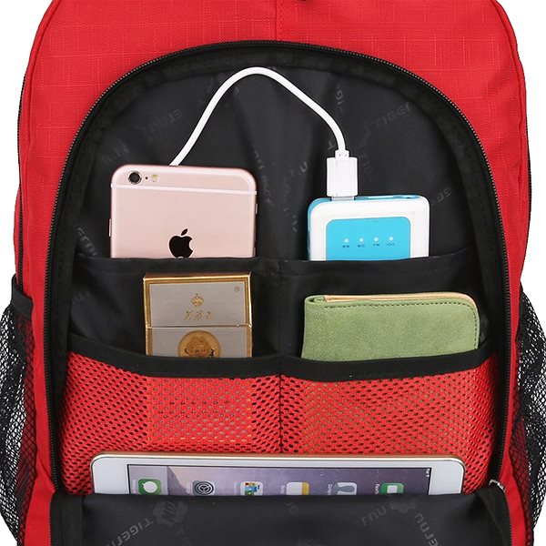 School Backpack Tigernu Unisex Student Backpack 3200 Red Features/technology
