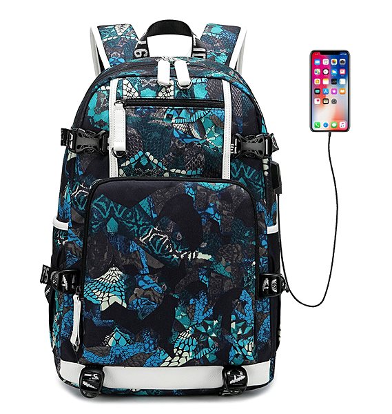 School Backpack TopBags Men's Student Backpack School - Blue Screen
