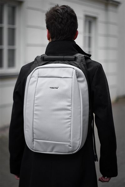 School Backpack Tigernu Unisex City Backpack 3599 Silver Grey Lifestyle