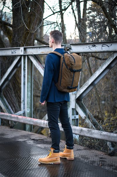 School Backpack TopBags Discoverer Khaki Backpack Lifestyle
