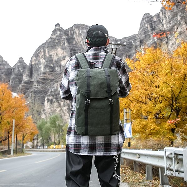 School Backpack TopBags Backpack Yves Khaki Lifestyle