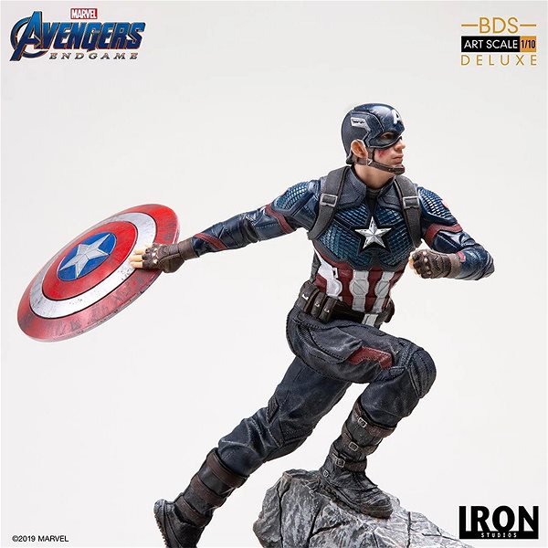 Figure Captain America Deluxe BDS Art Scale 1/10 - Avengers: Endgame Lateral view