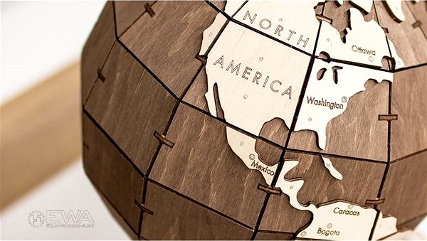 3D Puzzle Ewa Eco-Wood-Art Globe Features/technology