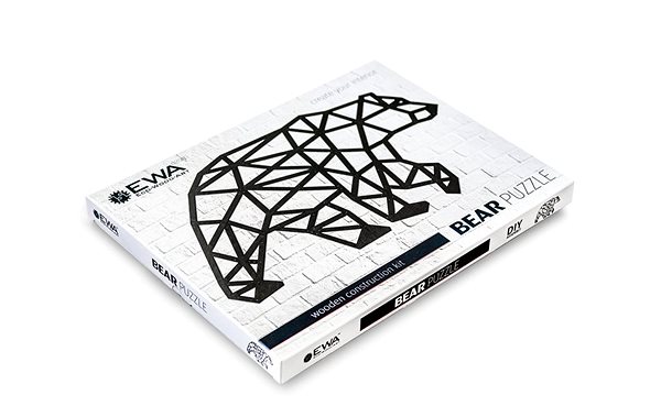 3D Puzzle Ewa Eco-Wood-Art Wall Puzzle Bear Packaging/box