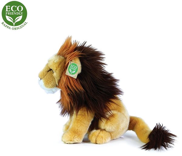 Plyšová hračka Rappa plyšový lev sediaci 18 cm, ECO-FRIENDLY ...