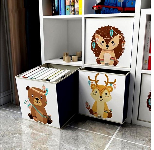 Úložný box Dream Creations Látkový box na hračky medveď indián 33 × 33 × 37 cm ...