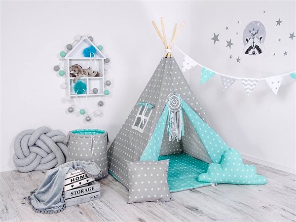 Tent for Children Set teepee tent mint Luxury Lifestyle