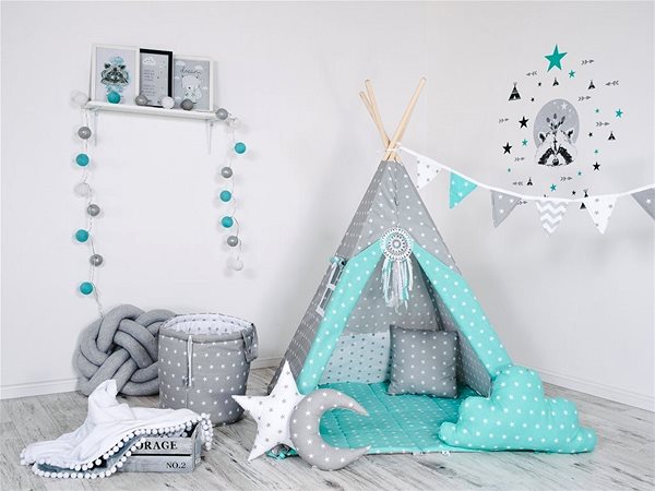 Tent for Children Set Teepee Tent Mint Standard Lifestyle