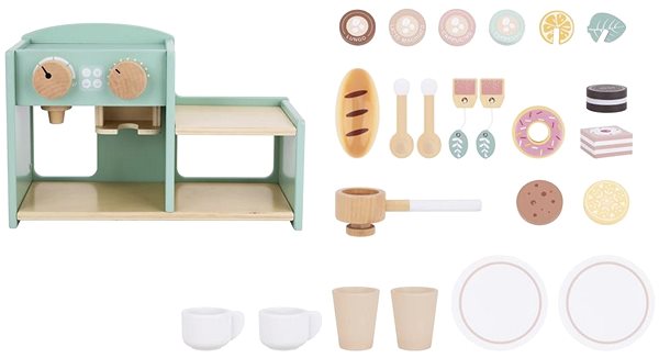 EliNeli Kids Kitchen Wooden Coffee Maker and Shop .