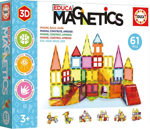 Building Set EDUCA Magnetics magnetic kit 61 pieces ...