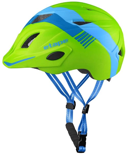 Bicycle helmet ETAPE Pluto Light children's cycling helmet green-blue mat XS-S .