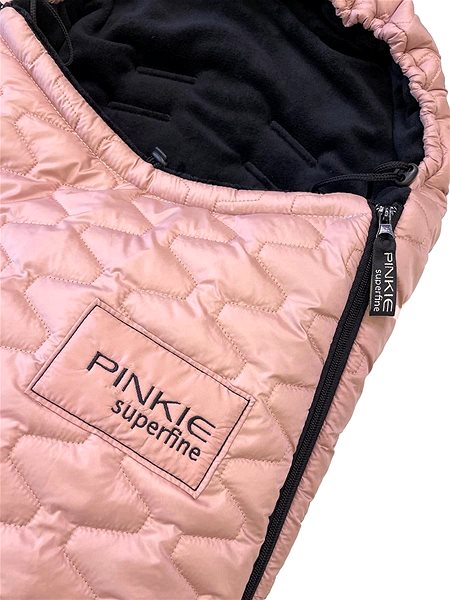 Fusak do kočárku Pinkie-péřový zimní fusak Superfine Light Pink 0-12měs ...